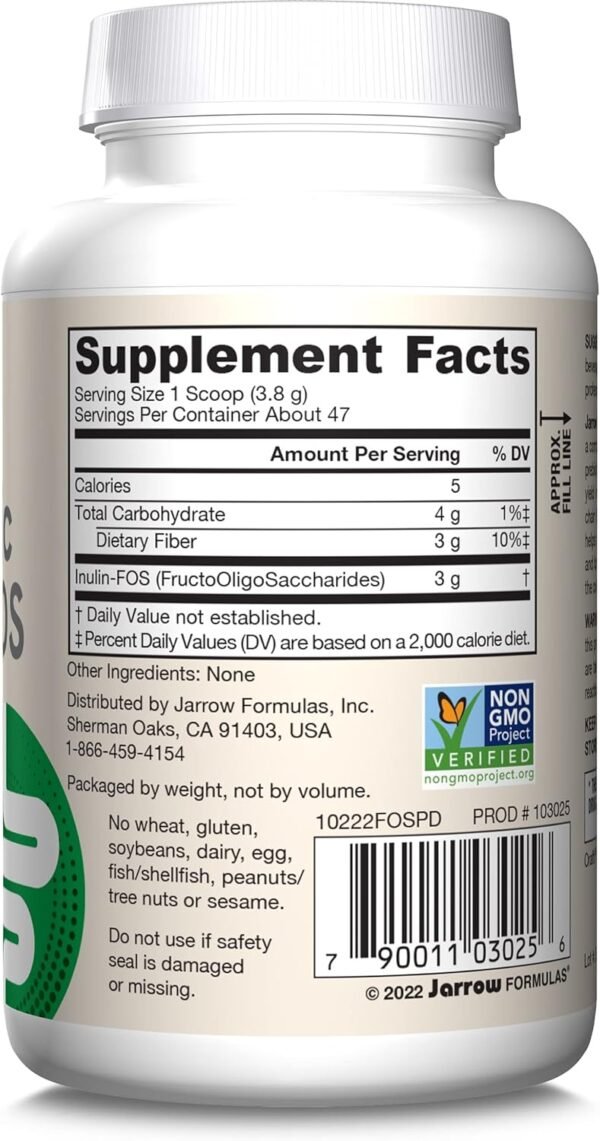 Jarrow Formulas Prebiotic Inulin FOS - Image 9
