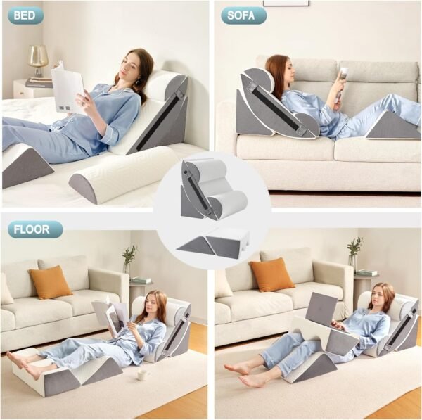 6pcs Orthopedic Bed Wedge Pillow Set for - Image 2
