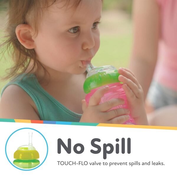 Nuby No-Spill Soft Straw Easy Grip Sippy - Image 2