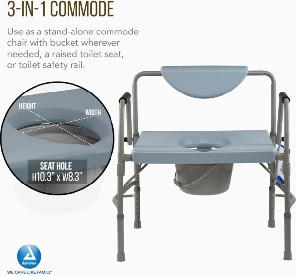 Dynarex Bariatric Drop Arm Bedside - Image 3