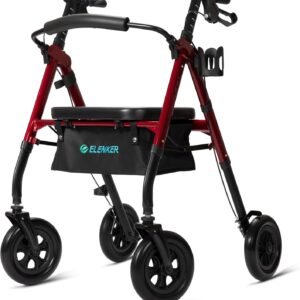 Rollator with backrest for extra support