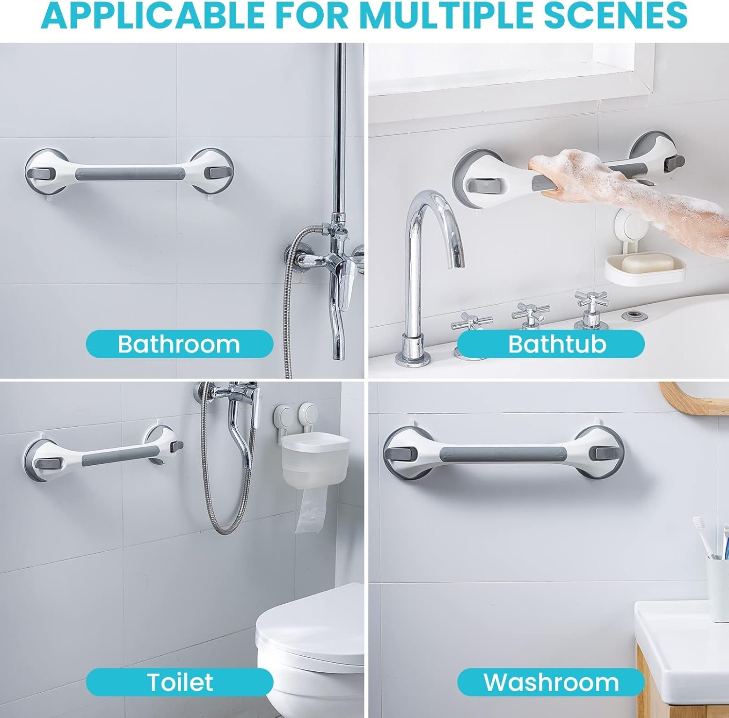 TAILI Shower Grab Bar 2 Pack Suction - Image 7