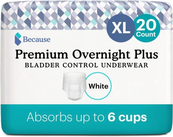 Maximum absorbency tape-on briefs for overnight use