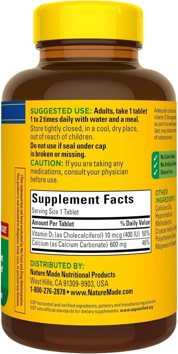 Nature Made Calcium 600 mg with Vitamin - Image 9
