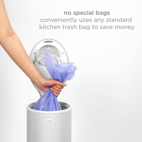 Ubbi Steel Diaper Pail, Odor Locking, No - Image 4