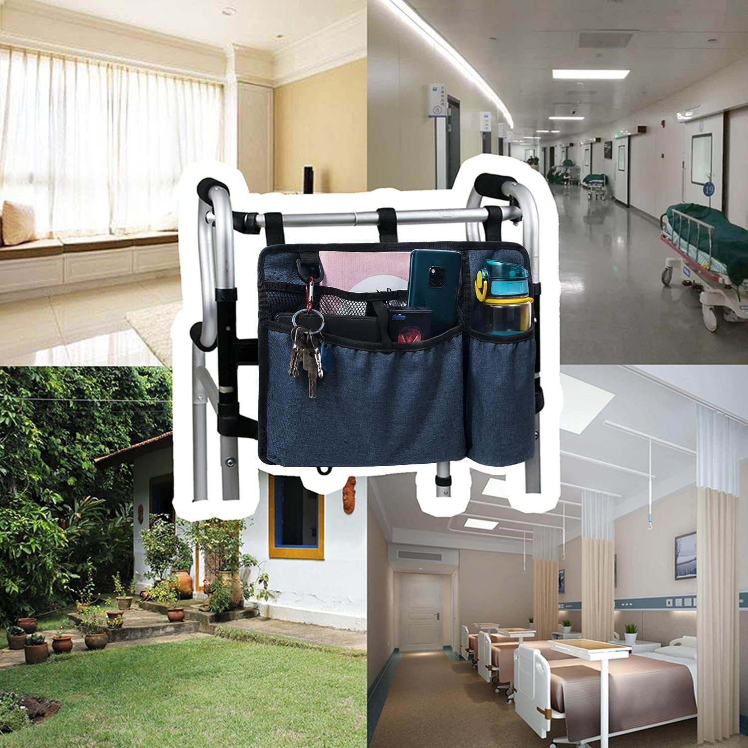 Caroo Walker Bag Basket with Cup Holder - Image 7