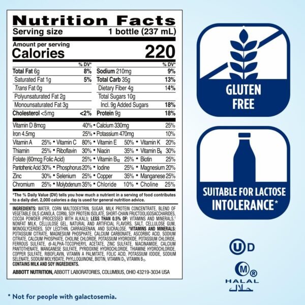 Ensure Original Milk Chocolate Nutrition - Image 4