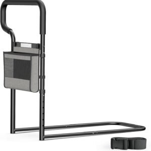 Adjustable bedside assist rails for elderly