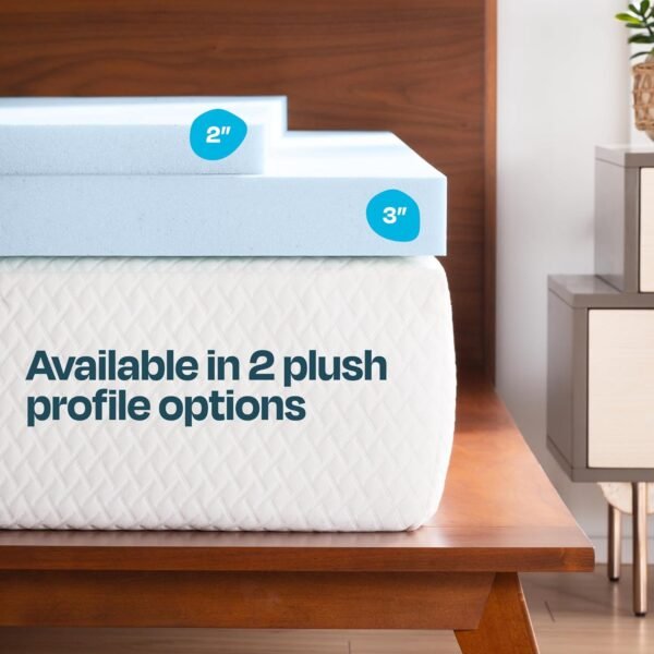 LINENSPA Memory Foam Mattress Topper - 3 - Image 5