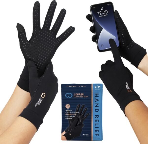 Full-finger compression gloves for pain relief