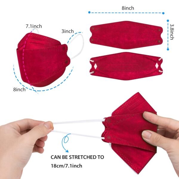 KN95 Face Masks for Adults 50 Pack, - Image 5