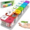Large capacity pill organizers for multiple medications