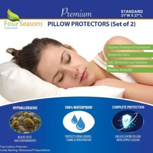 Hypoallergenic pillow covers for moisture protection