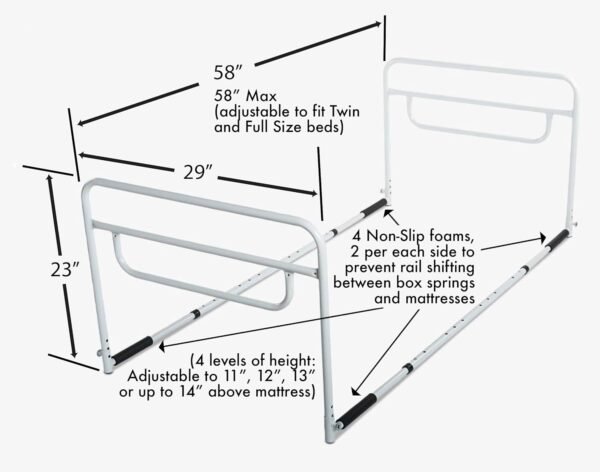 RMS Dual Hand Bed Rail for Elderly - Image 2