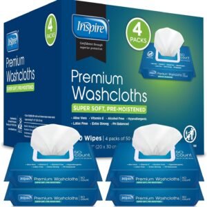 Pre-moistened cleansing wipes for convenience