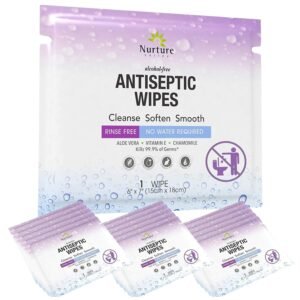 Antibacterial cleansing wipes for reducing germs