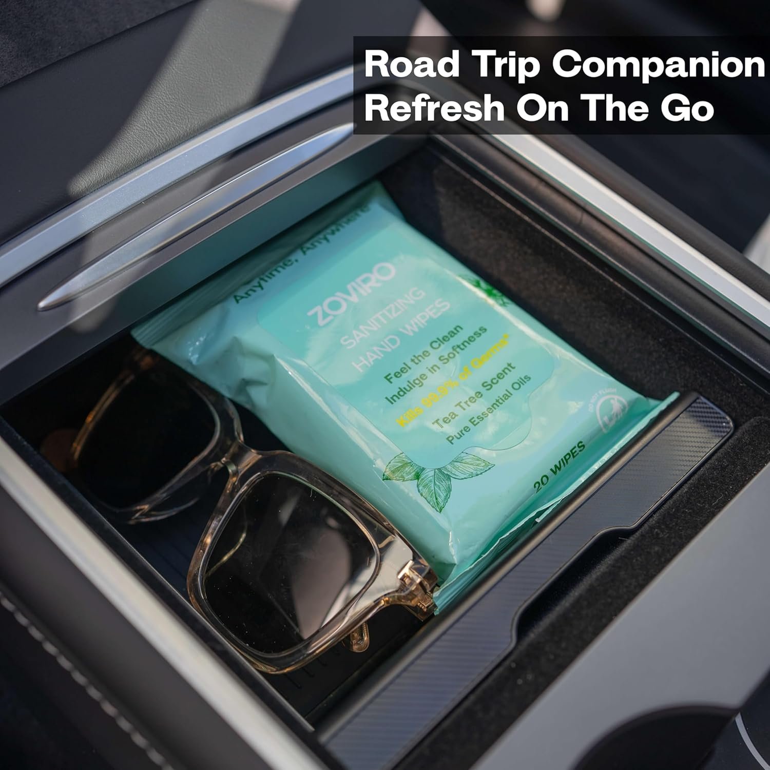 Zoviro Hand Sanitizer Wipes, Tea Tree - Image 6