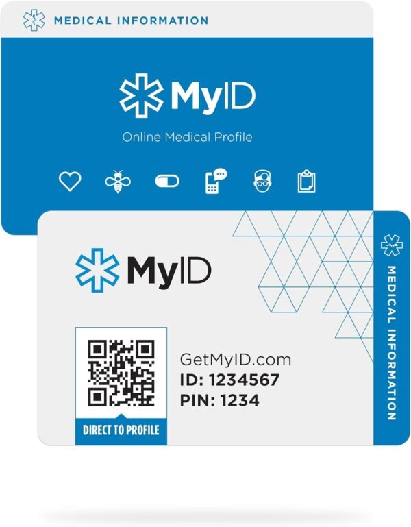 Medical ID cards with crucial health information