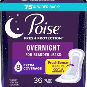 Nighttime incontinence pads for extended protection