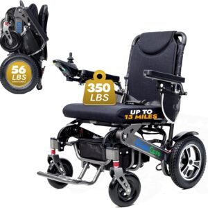 Compact power wheelchairs for indoor and outdoor use