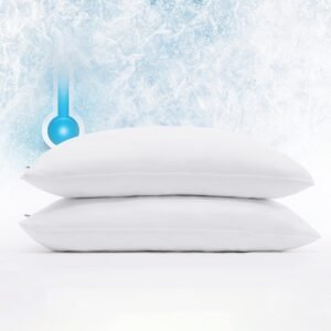 Cooling pillow protectors for temperature regulation