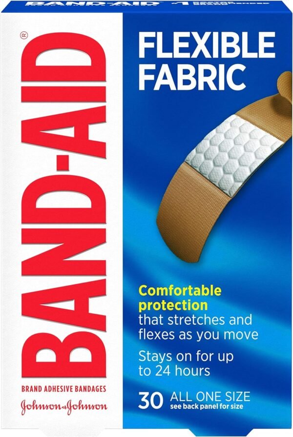 Flexible adhesive bandages for comfort