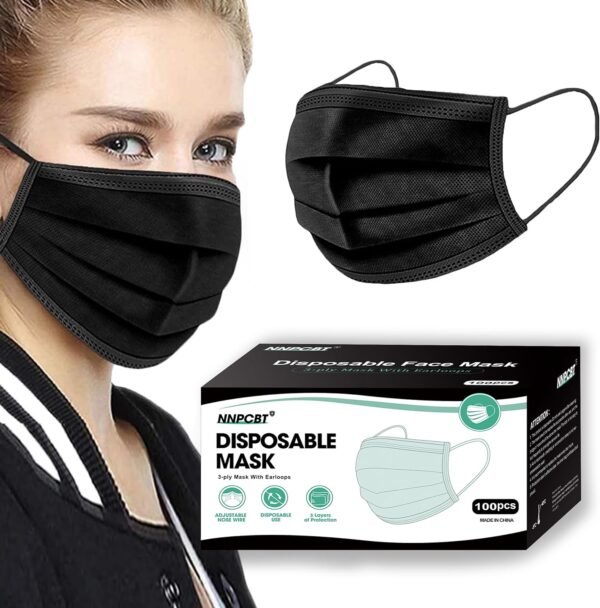 3-ply disposable face masks for basic protection