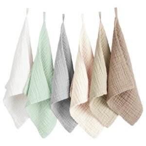 Soft cotton washcloths for gentle cleansing