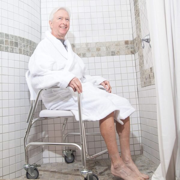 DMI Rolling Shower Chair, Commode, - Image 2