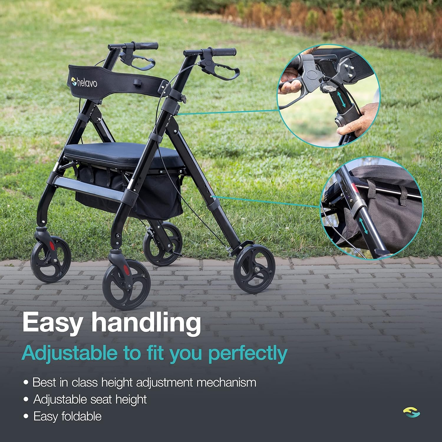 Helavo Bariatric Walker with Large, - Image 7